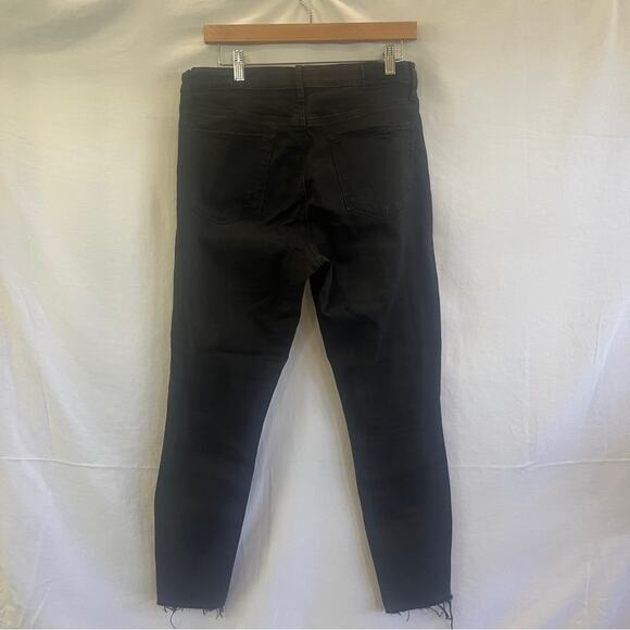 Lucky Brand Bridgette Skinny Black Jeans Womens Size 14 Raw Hem Basic Staple - Picture 3 of 10